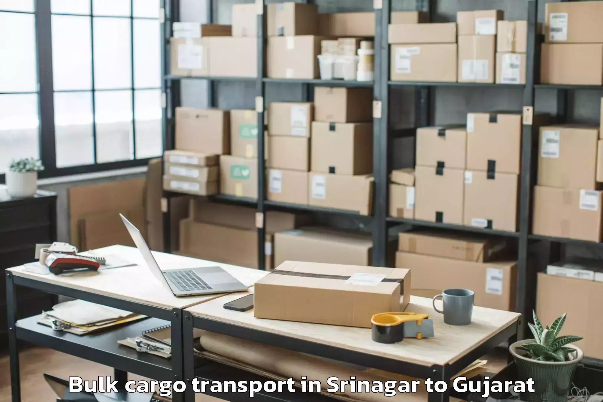 Book Srinagar to Jambusar Bulk Cargo Transport Online